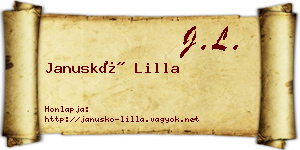 Januskó Lilla névjegykártya